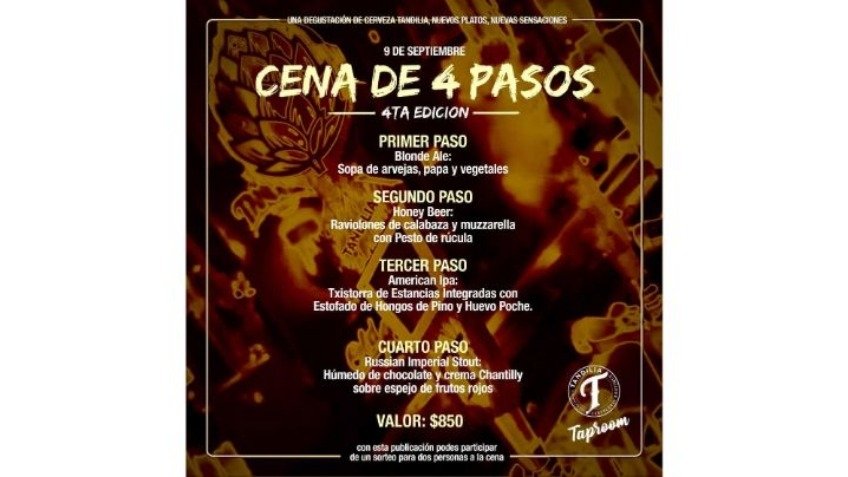 Cena de 4 pasos en Tandilia